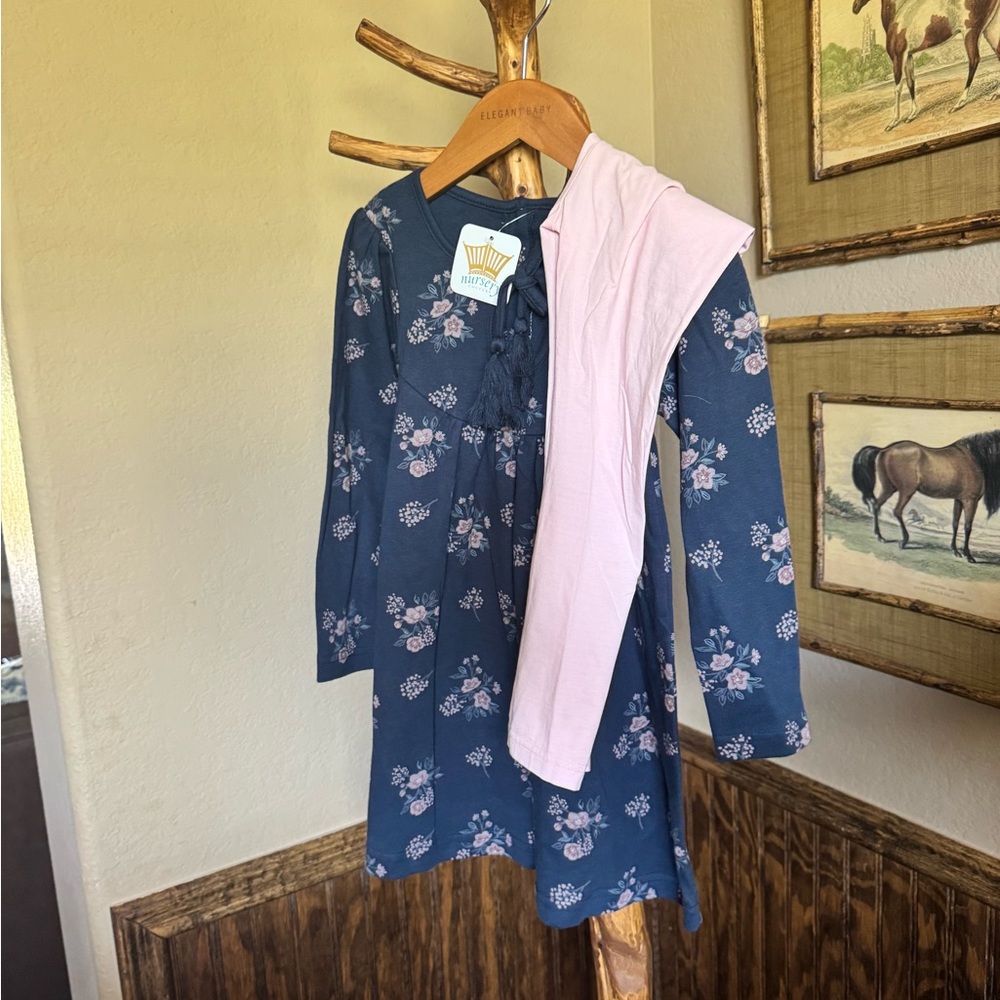 Nursery Curture Blue and Pink Set with Floral Print